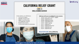 California Small Business Relief Grant webinar schedule