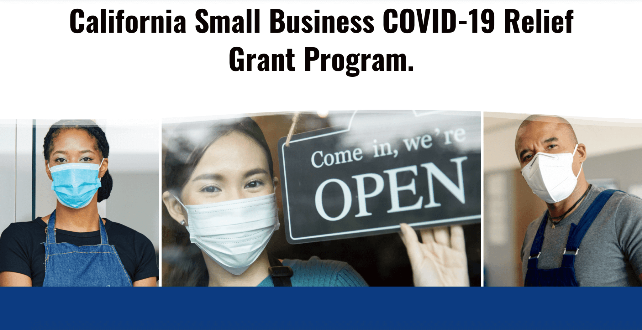 California's 500M Small Business COVID19 Relief Grants open December