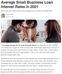 business loan rates