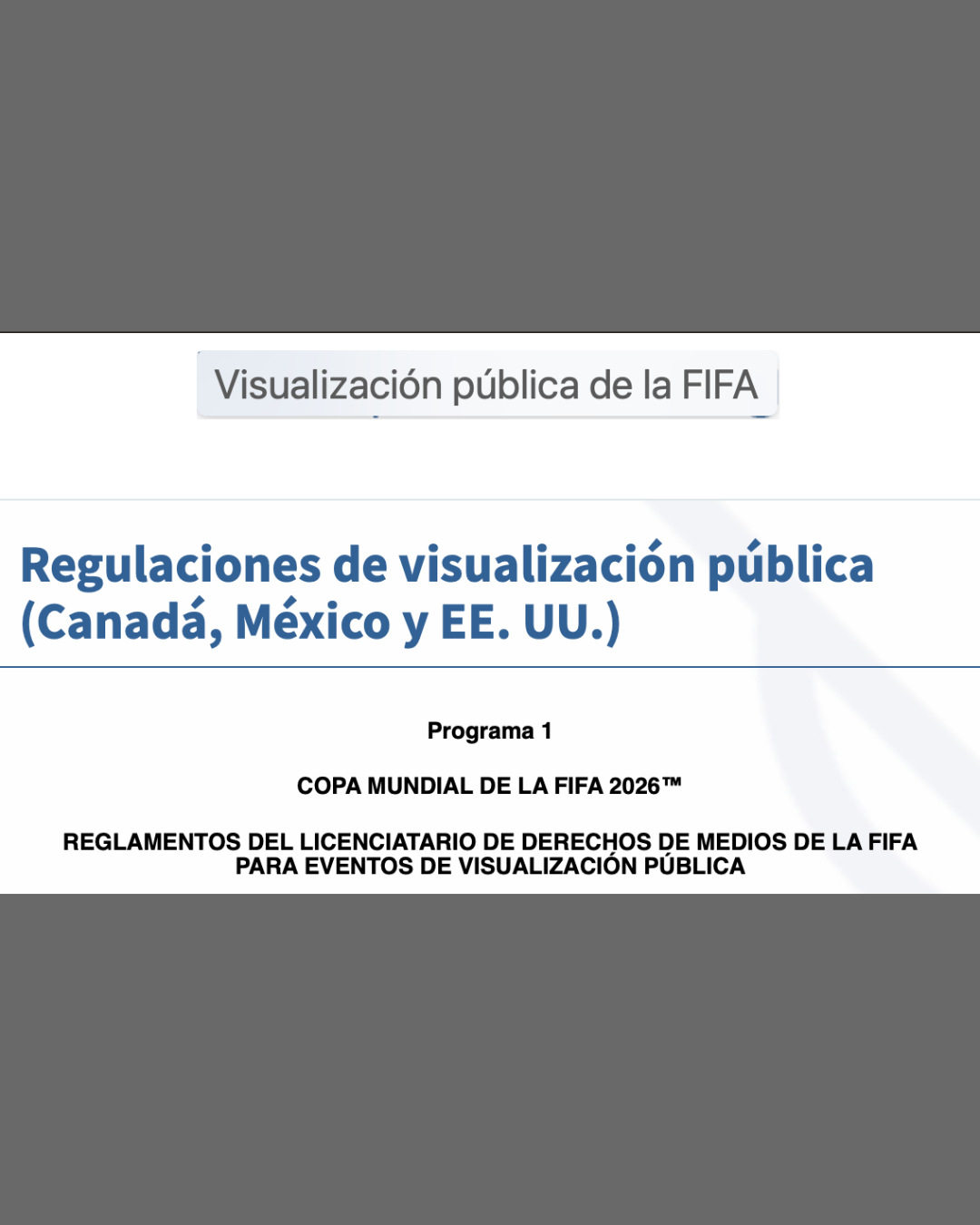 ¿Ya viste las reglas para transmitir los partidos de la FIFA?