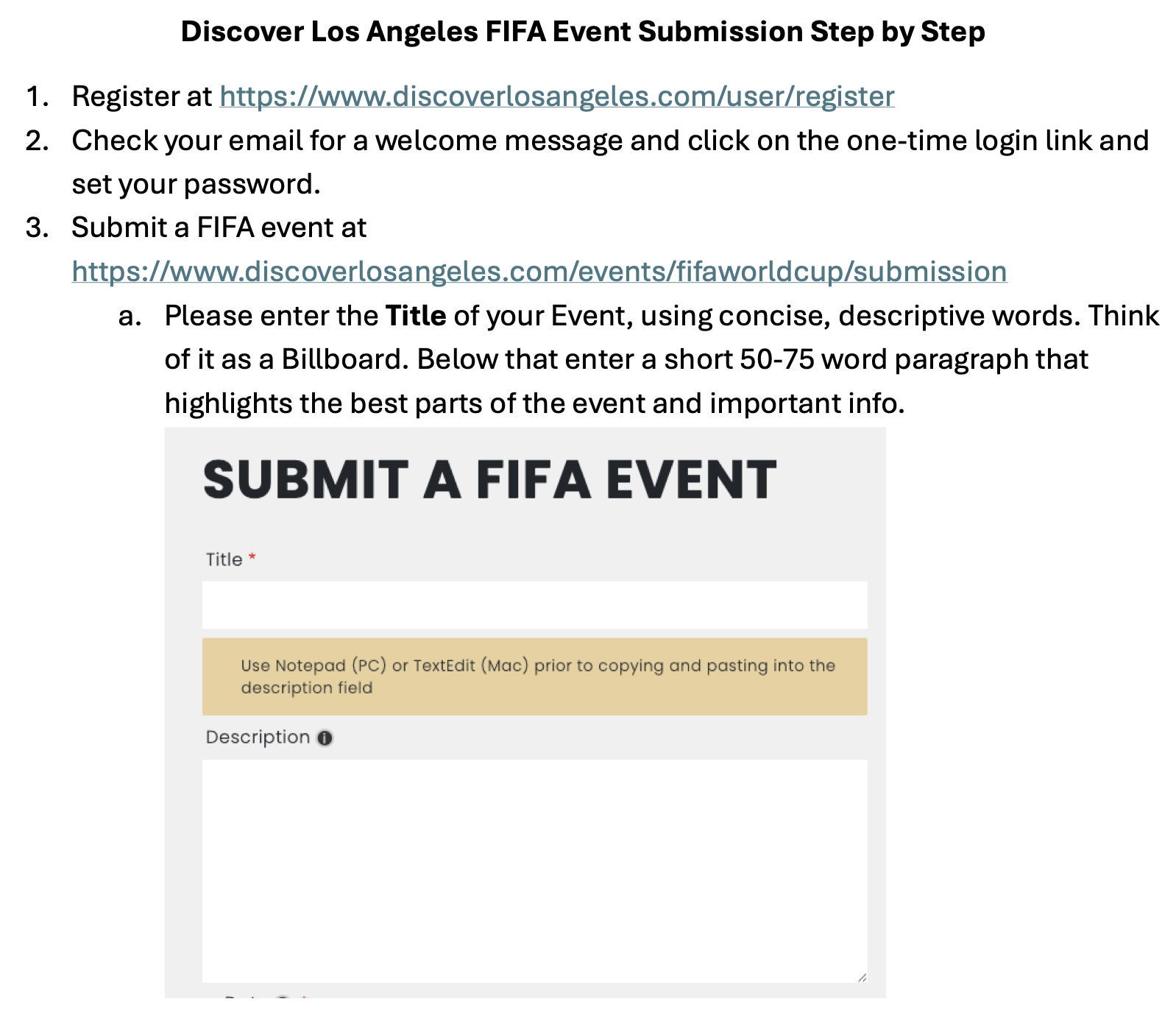 ¿Tienes un evento relacionado con la FIFA y quieres aparecer en su página oficial?