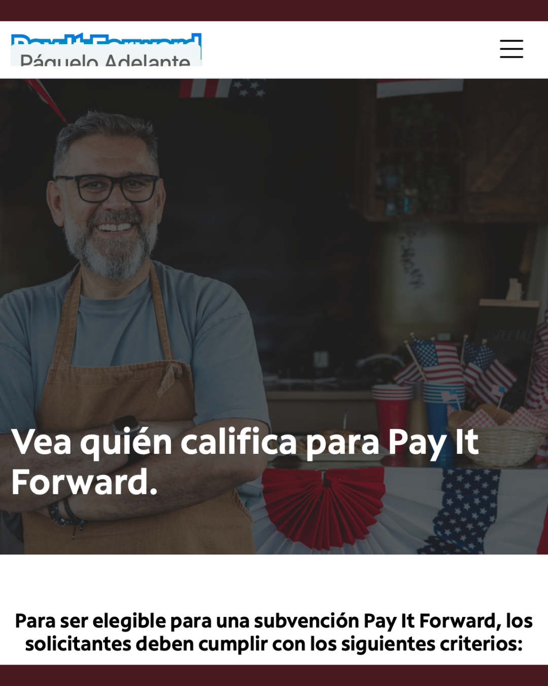 Subvención Pay It Forward