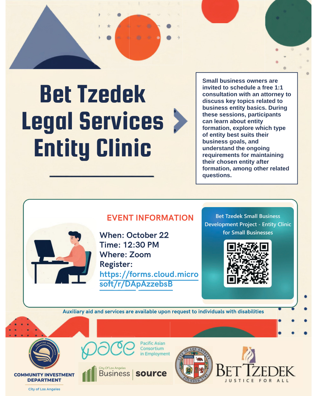 Bet Tzedek Small Business Development Project – Entity Clinic for Small Businesses